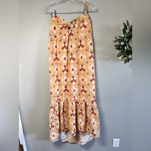 aerie Dresses & Skirts - Aerie Strapless Geometric Print boho Maxi Dress women’s XL